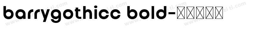 barrygothicc bold字体转换